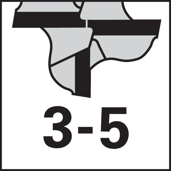 Schneidenzahl: 3-5