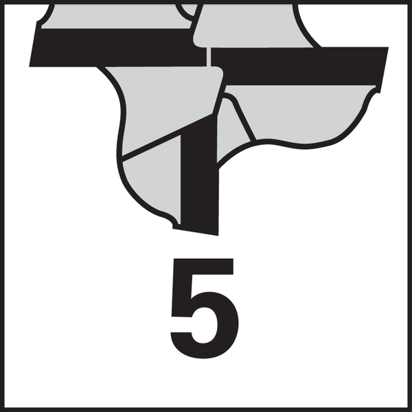 Schneidenzahl: 5